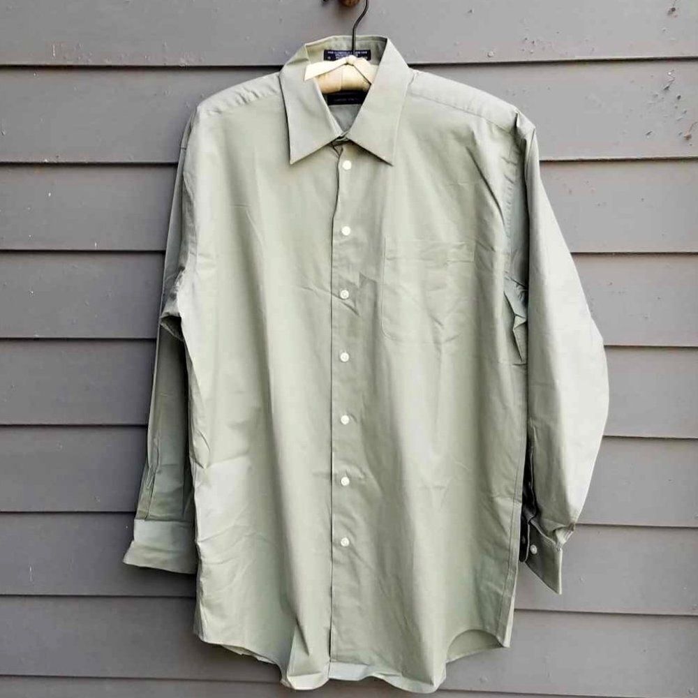 NWOT Men's Nautica Grayish Green Dress Shirt size 16 32/33